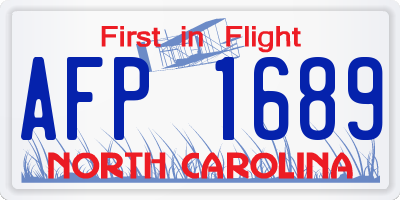 NC license plate AFP1689