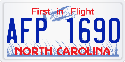 NC license plate AFP1690