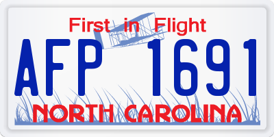 NC license plate AFP1691