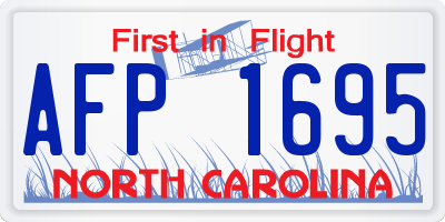 NC license plate AFP1695