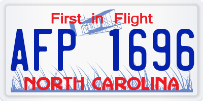 NC license plate AFP1696