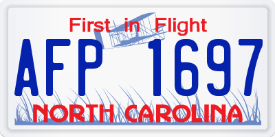 NC license plate AFP1697