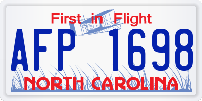 NC license plate AFP1698