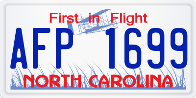 NC license plate AFP1699