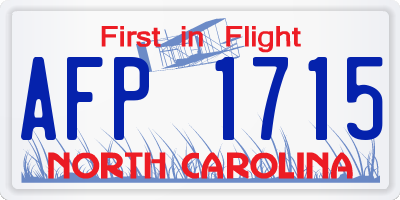 NC license plate AFP1715
