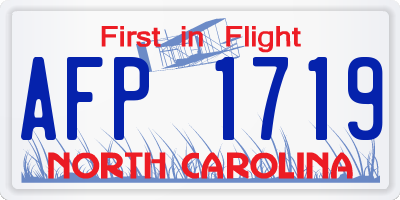 NC license plate AFP1719