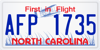 NC license plate AFP1735