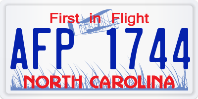 NC license plate AFP1744