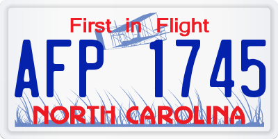 NC license plate AFP1745