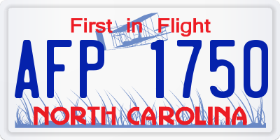 NC license plate AFP1750