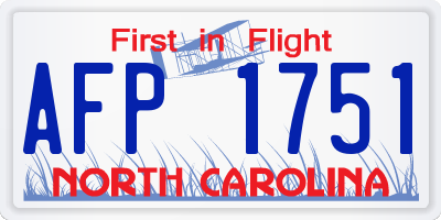 NC license plate AFP1751