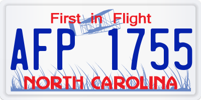 NC license plate AFP1755
