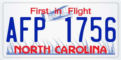 NC license plate AFP1756