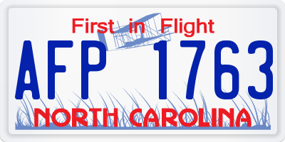 NC license plate AFP1763