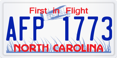 NC license plate AFP1773