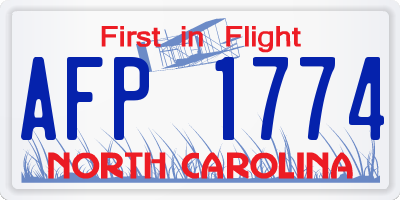 NC license plate AFP1774
