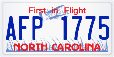 NC license plate AFP1775