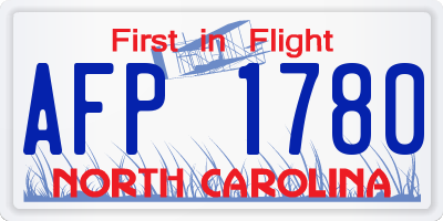NC license plate AFP1780