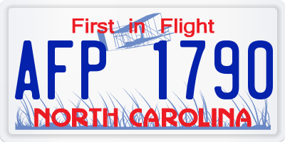 NC license plate AFP1790