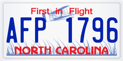 NC license plate AFP1796