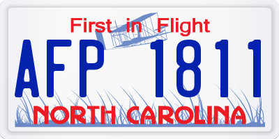 NC license plate AFP1811