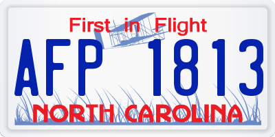 NC license plate AFP1813