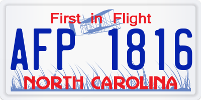 NC license plate AFP1816
