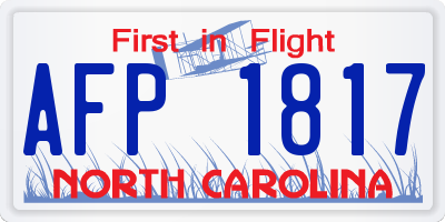 NC license plate AFP1817