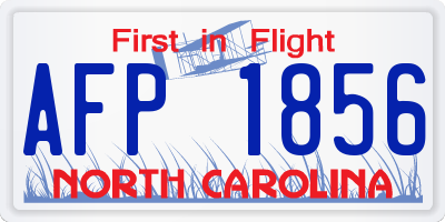 NC license plate AFP1856