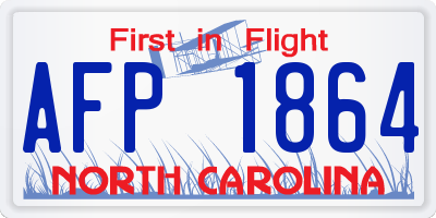 NC license plate AFP1864