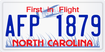 NC license plate AFP1879