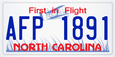 NC license plate AFP1891