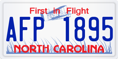 NC license plate AFP1895