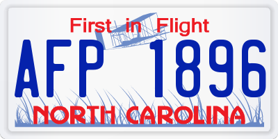 NC license plate AFP1896