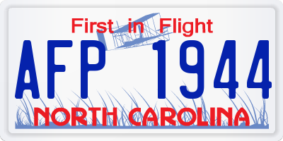 NC license plate AFP1944