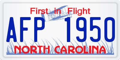 NC license plate AFP1950