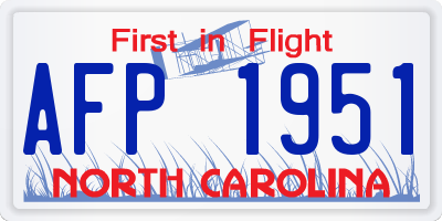 NC license plate AFP1951