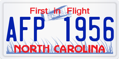 NC license plate AFP1956
