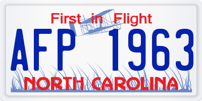 NC license plate AFP1963