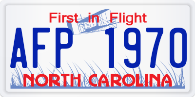 NC license plate AFP1970