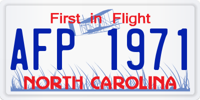 NC license plate AFP1971
