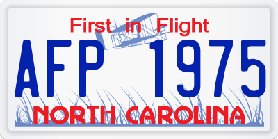 NC license plate AFP1975