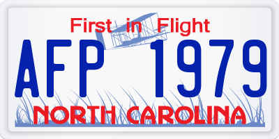 NC license plate AFP1979