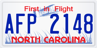 NC license plate AFP2148