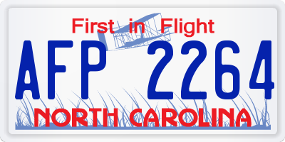 NC license plate AFP2264
