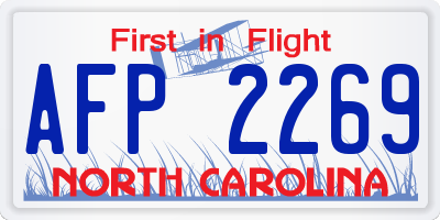NC license plate AFP2269