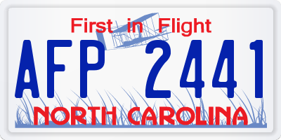 NC license plate AFP2441