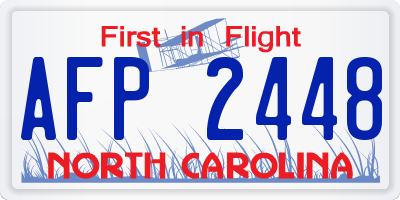 NC license plate AFP2448