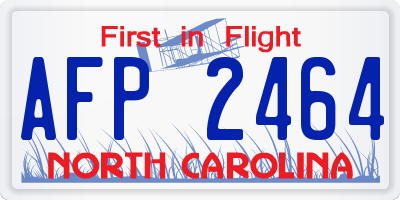 NC license plate AFP2464