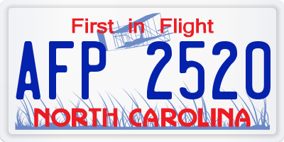 NC license plate AFP2520